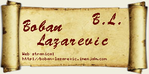 Boban Lazarević vizit kartica
